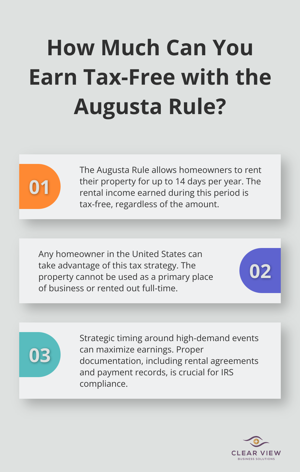 Infographic: How Much Can You Earn Tax-Free with the Augusta Rule?