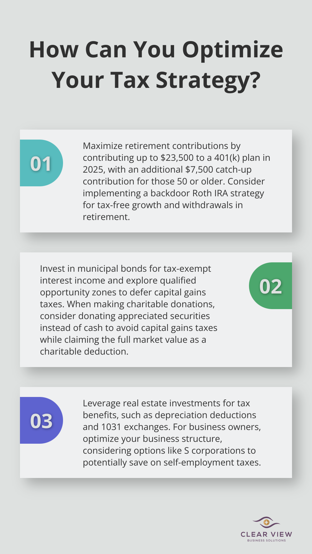 Infographic: How Can You Optimize Your Tax Strategy? - high income tax planning