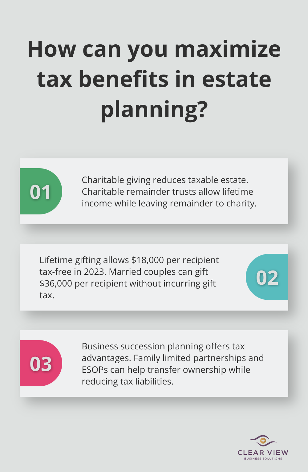 Infographic: How can you maximize tax benefits in estate planning?