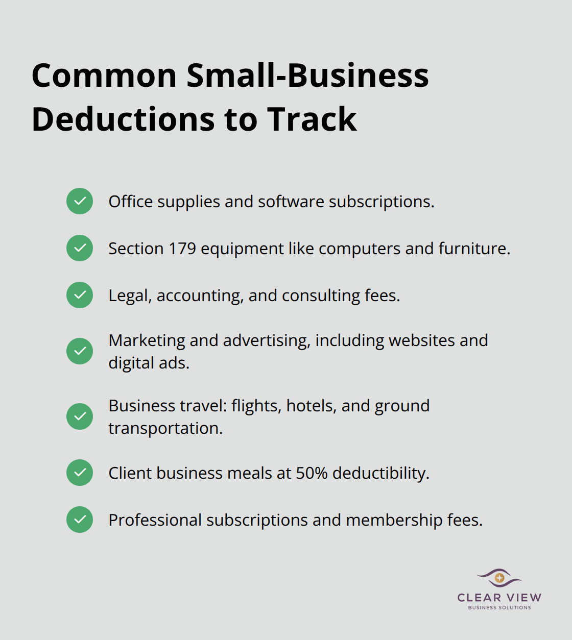 Checklist of frequently missed small business tax deductions in the U.S.
