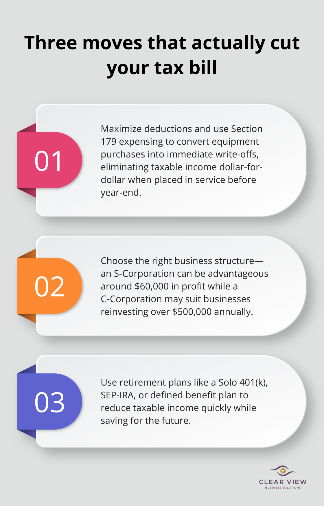 Key strategies: deductions, structure, retirement plans - tax planning strategies for small businesses