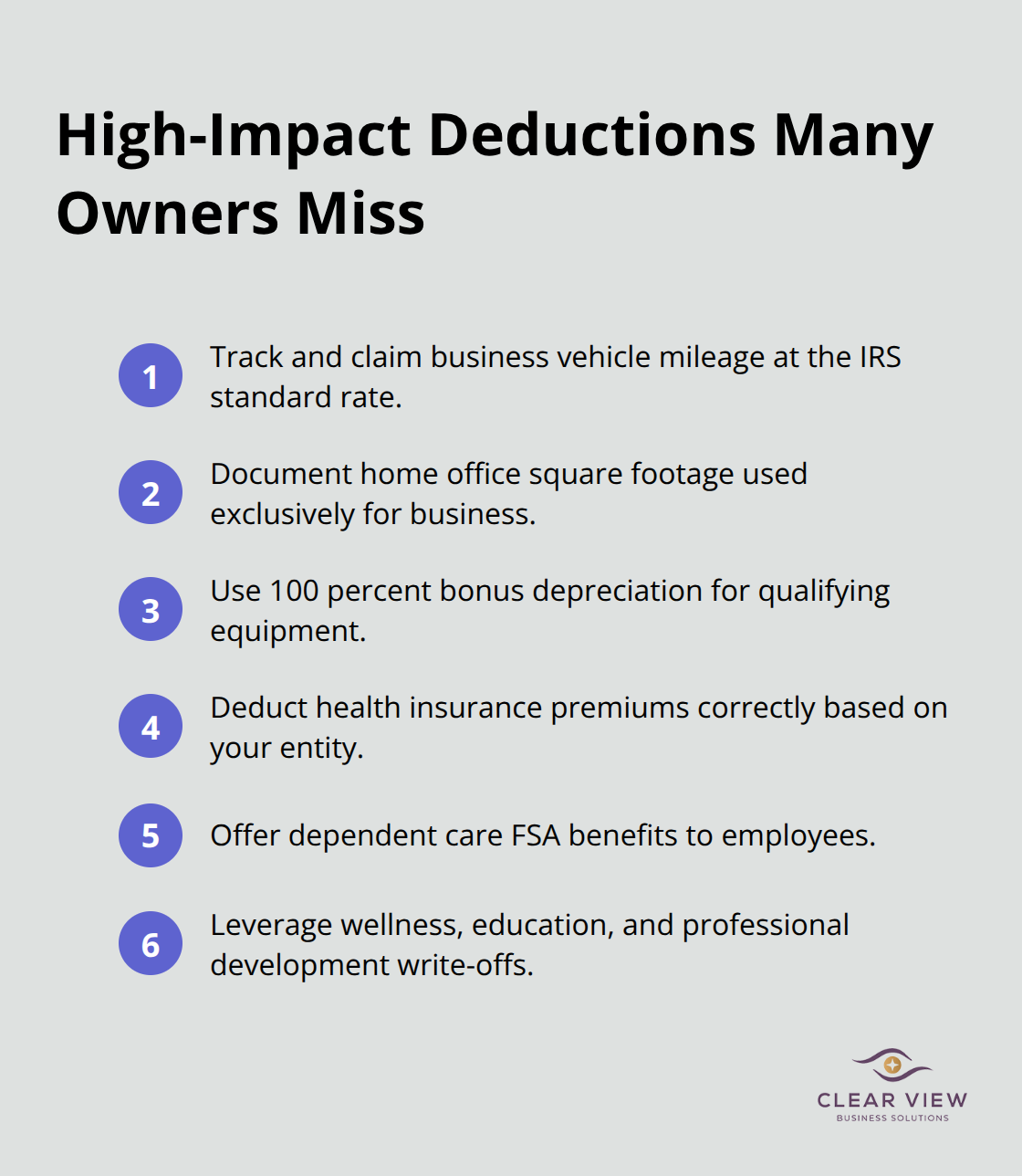 Compact list of commonly overlooked small-business deductions in the U.S. - corporate tax planning