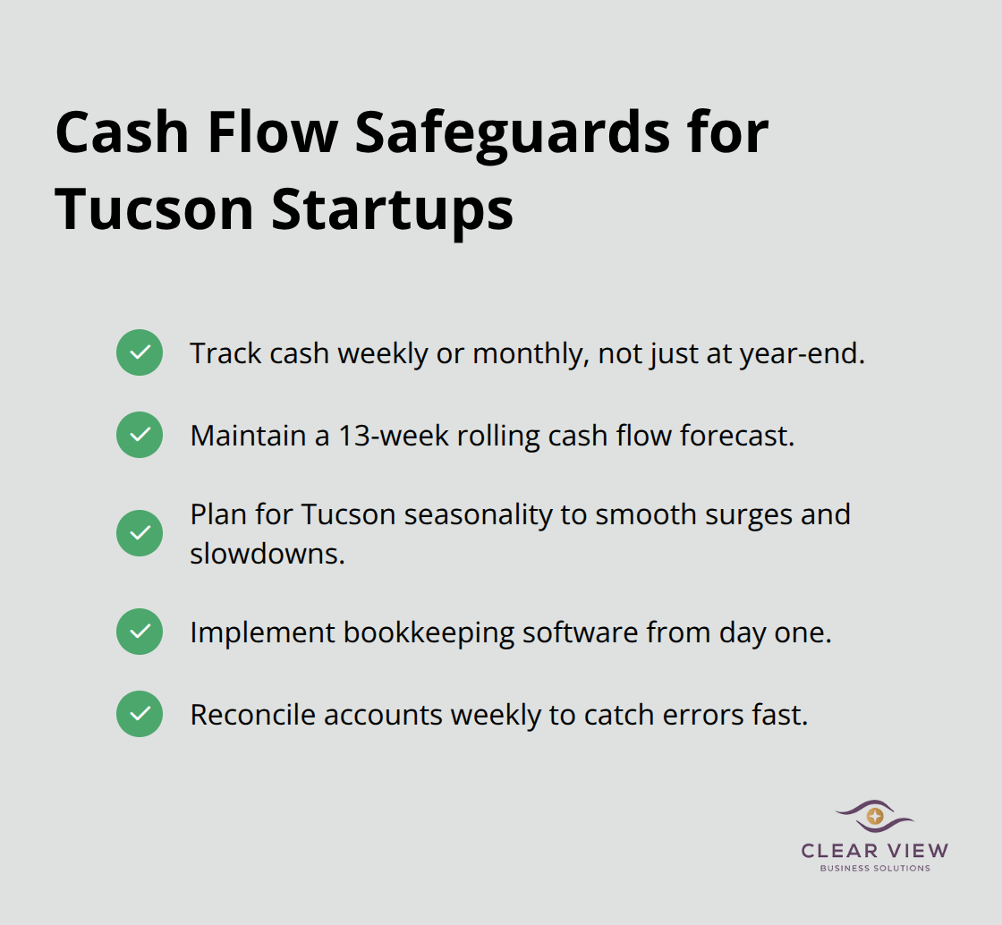 Checklist of immediate cash flow controls for Tucson startups - Startup financial management Tucson