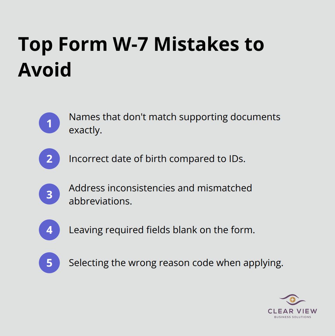 Common errors that lead to ITIN rejections and delays - ITIN application help Tucson