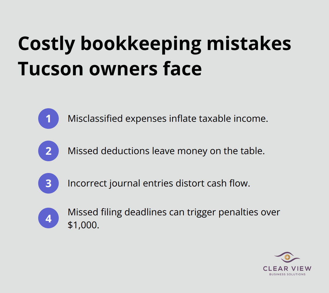 Common accounting errors and penalties that impact small businesses - Tucson bookkeeping services